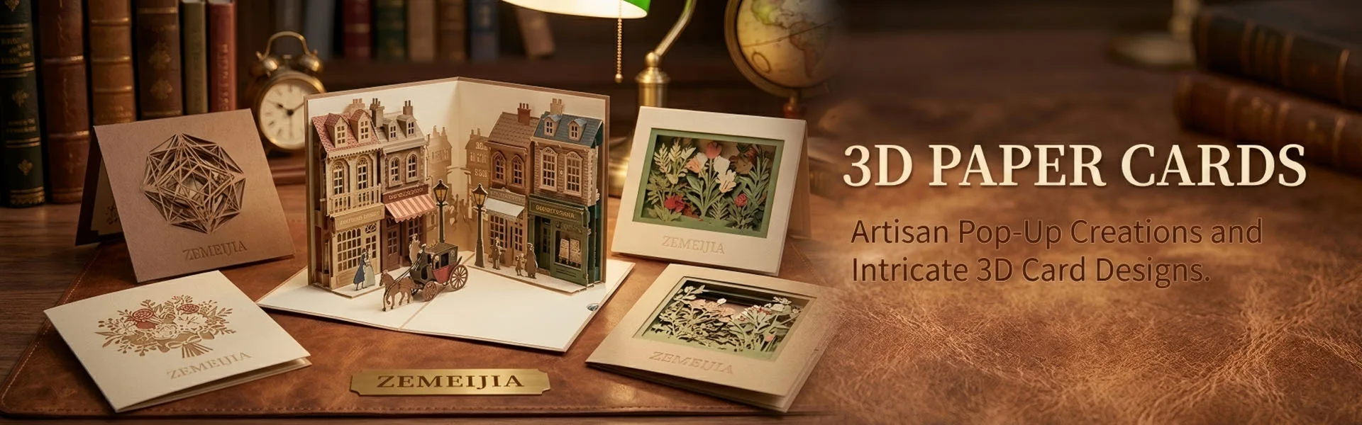 Kreatywna karta papierowa 3D